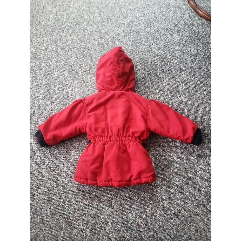 90s Toddler‎ Red Scottie Winter Coat